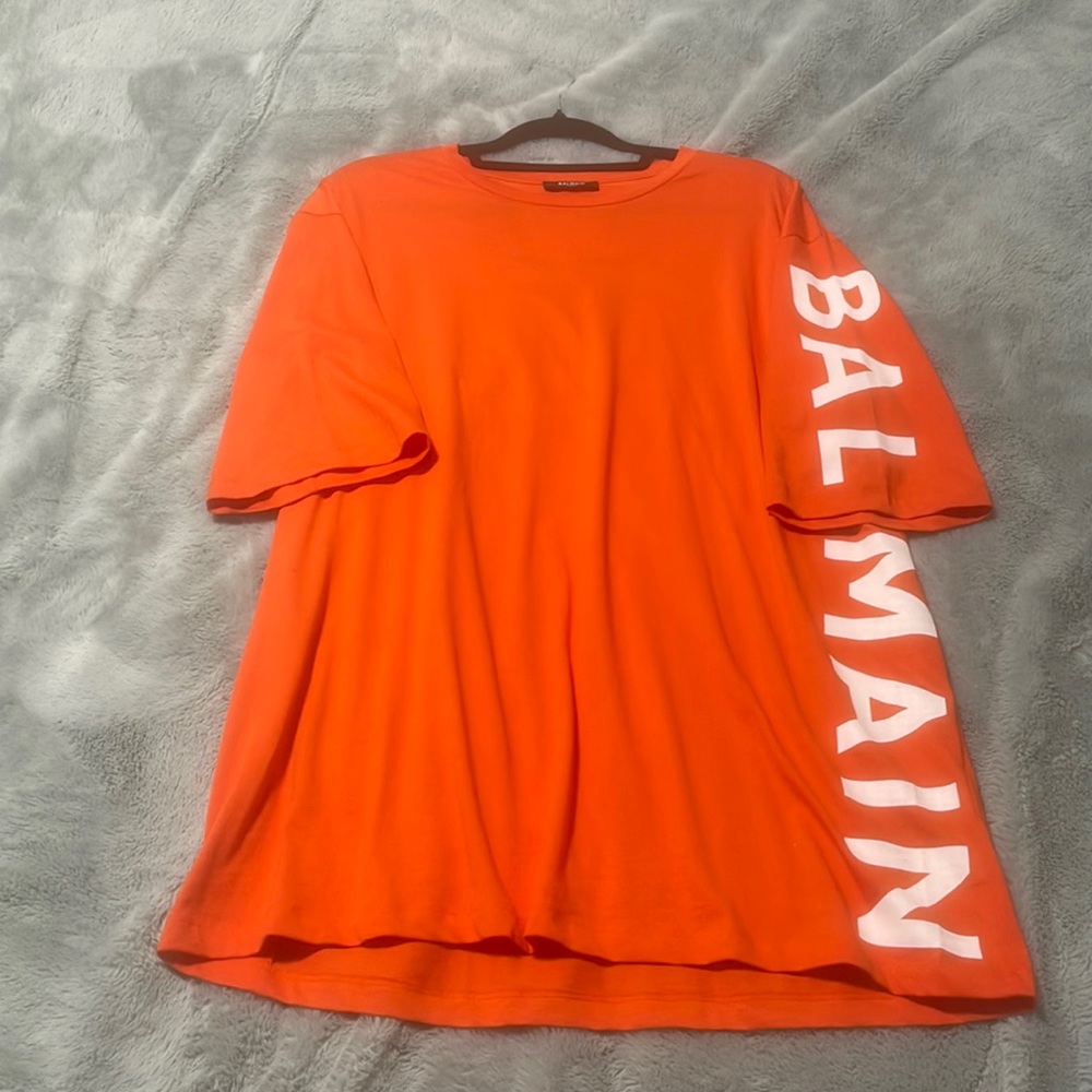 Orange Balmain Shirt